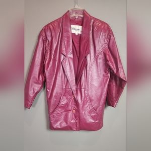 Wilson's fuscia Leather coat